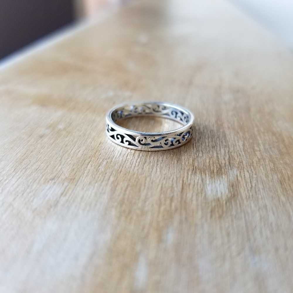 Whimsical Swirl Sterling Band